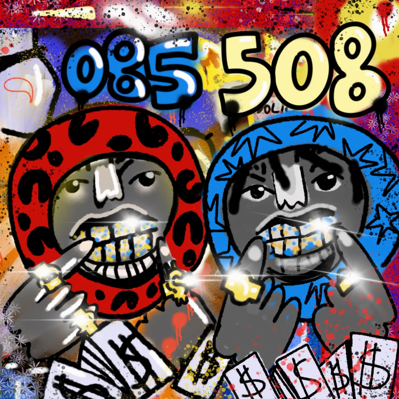 Afro'G artwork for "085 508", by Leviano and Guap508